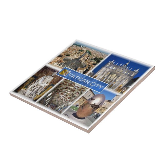 zIT000 ROME Vatikanstadt. Petersplatz, Fliese (Seite)