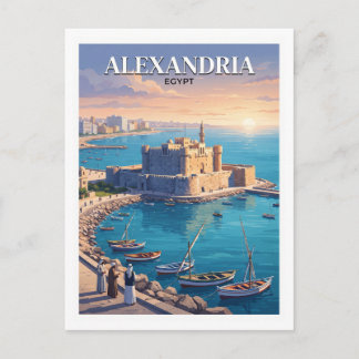 Zitadelle von Qaitbay und Östlicher Hafen Alexandr Postkarte