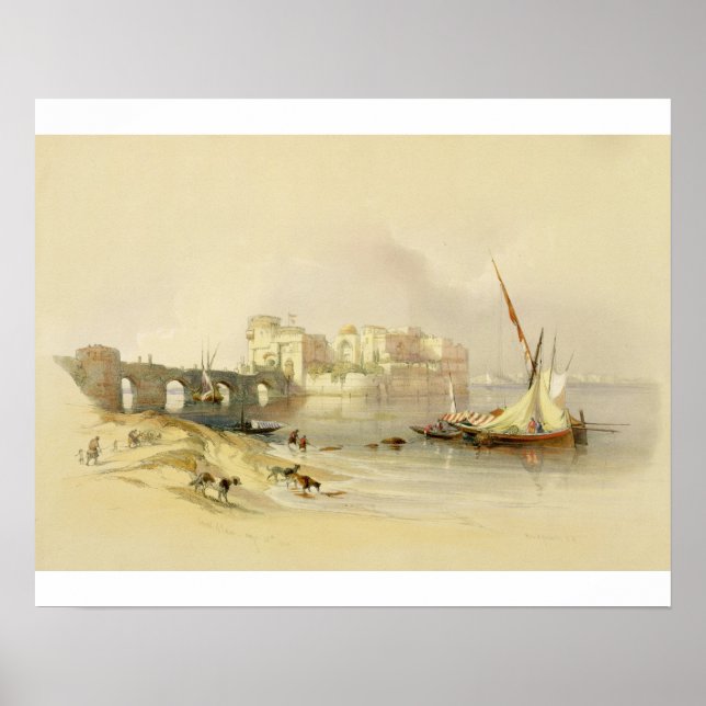 Zitadelle von Sidon, 28. April 1839, Platte 76 von Poster (Vorne)