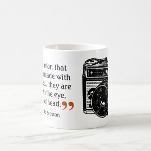 Zitat 1 eines berühmten Fotografen mit Vintage-Kam Kaffeetasse