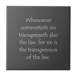 Zitat 1 John 3 4 Fliese