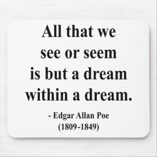 Zitat 1a Edgar Allen Poe Mousepad
