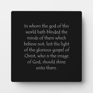 Zitat 2 Korinther 4 Fotoplatte