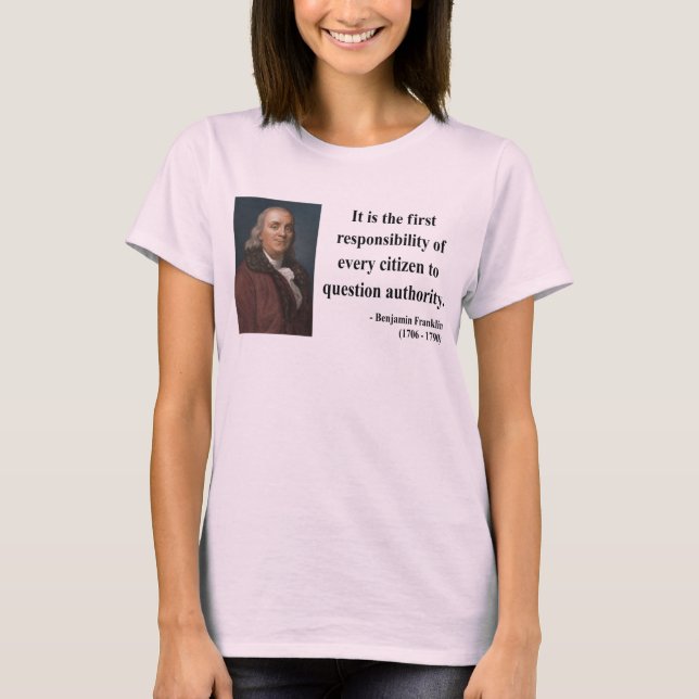 Zitat 3b Bens Franklin T-Shirt (Vorderseite)