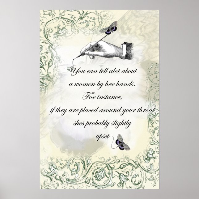 Zitat "A women hand" Poster (Vorne)