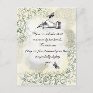 Zitat "A women hand" Postkarte