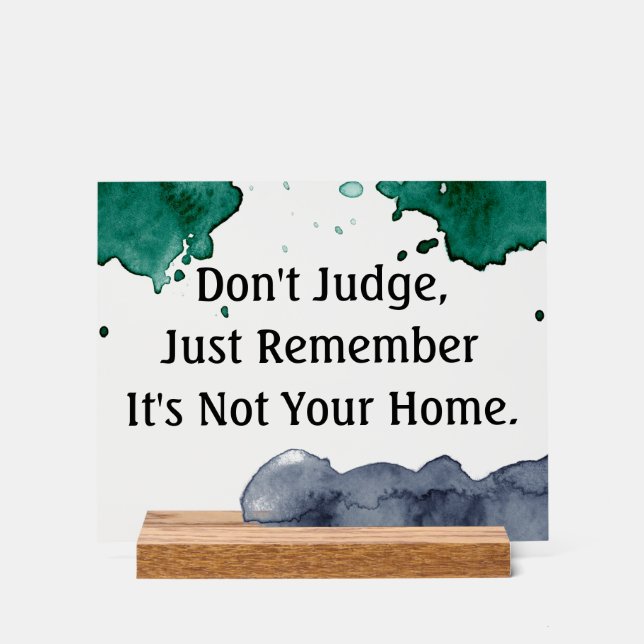 Zitat - Akryllisches Zeichen Acrylschild (Vorderseite)