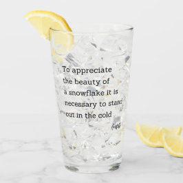 Zitat Aristoteles-Schneeflocke Glas