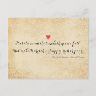 Zitat aus dem Gedicht Edmund Spenser Postkarte