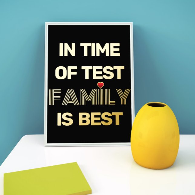 Zitat aus der Familie und Gold aus dem roten Herz Foliendrucke (Von Creator hochgeladen)