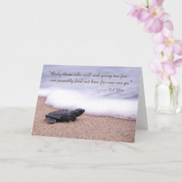 Zitat Baby Sea Turtle Sand Ocean Karte