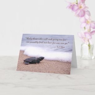 Zitat Baby Sea Turtle Sand Ocean Karte