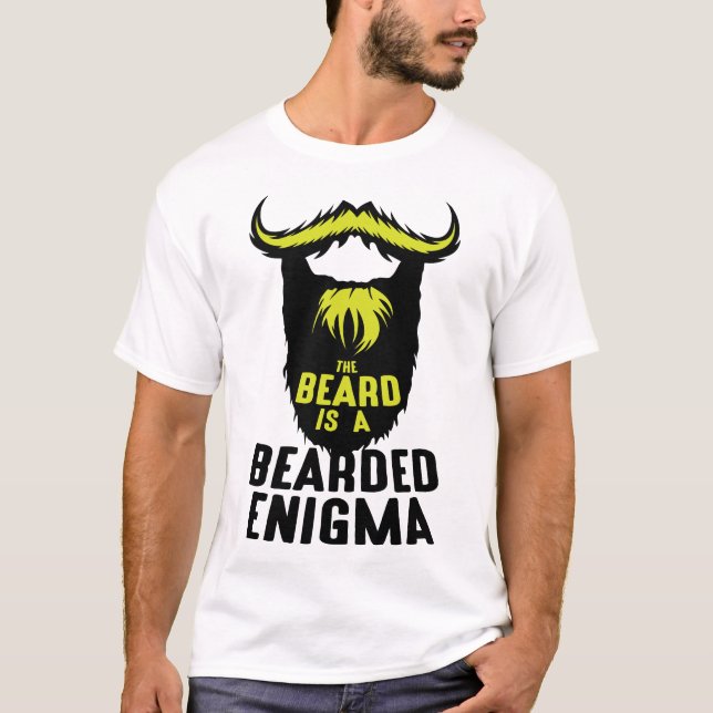 Zitat Barbara Beard Enigma Bearded Humour Bureau T-Shirt (Vorderseite)