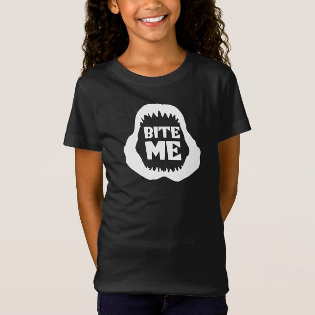 Zitat beißen - Hai-Kiefer T-Shirt (Vorderseite)