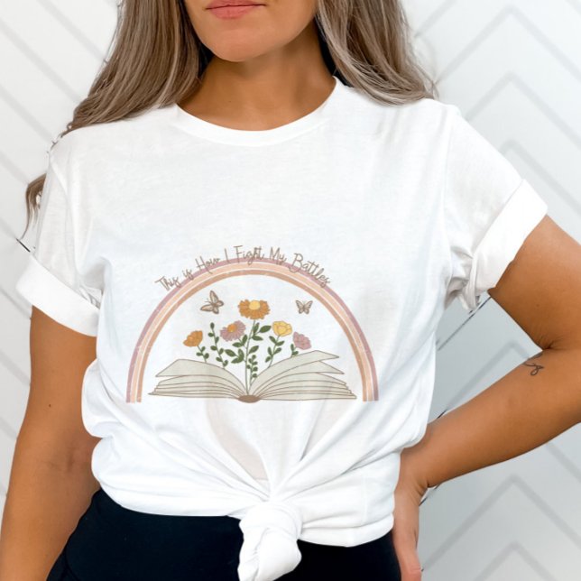Zitat - Blumenschmetterlingsbuch - Bibel T-Shirt (Von Creator hochgeladen)