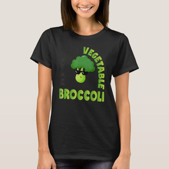 Zitat Broccoli ist mein Geist Pflanzenwelt Vegan T-Shirt (Vorderseite)