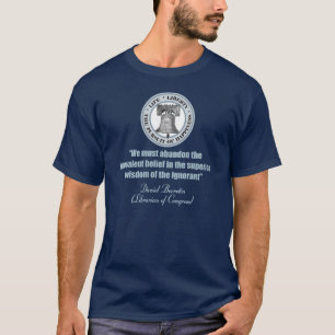 Zitat Daniels Boorstin - Klugheit vom ignoranten T-Shirt