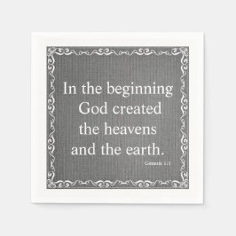 Zitat der Alten Testament-Bibel - Genesis 1:1 Serviette