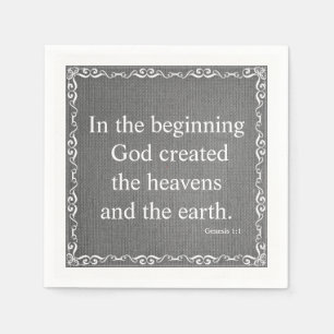 Zitat der Alten Testament-Bibel - Genesis 1:1 Serviette