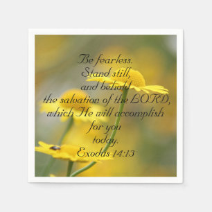 Zitat der Alten Testament-Bibelschrift - Exodus 14 Serviette