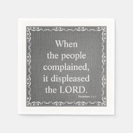 Zitat der Bibel aus dem Alten Testament - Nummern Serviette