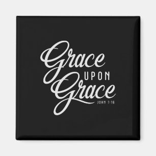Zitat der Christlichen Glaubensbibel "Grace upon G Magnet