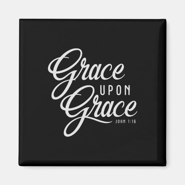 Zitat der Christlichen Glaubensbibel "Grace upon G Magnet (Vorne)