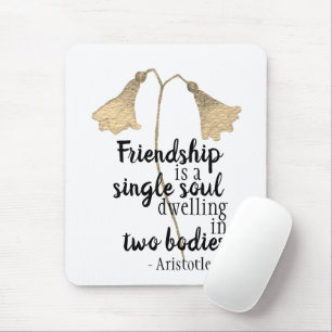 Zitat der Freundschaft Elegantes Goldenes Paradies Mousepad