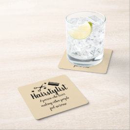 Zitat der Friseursalon Funny Friseur Stars Rechteckiger Pappuntersetzer