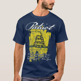 Zitat der Gründungsväter von Patriot Gadsden Flag T-Shirt