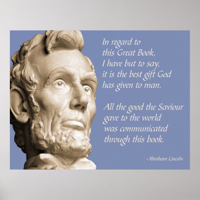 Zitat der Lincoln Bible Poster (Vorne)
