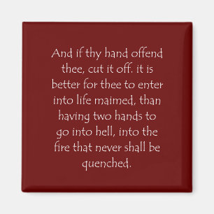 Zitat der Schrift 9 43 Magnet