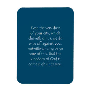 Zitat der Schrift Luke 10 11 Magnet