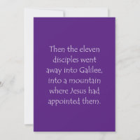 Zitat der Schrift Matthew 28 16
