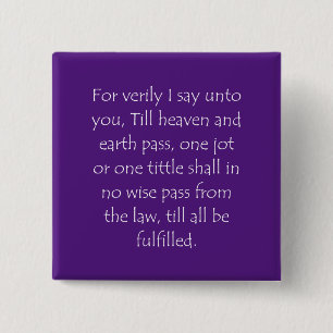 Zitat der Schrift Matthew 5 18 Button