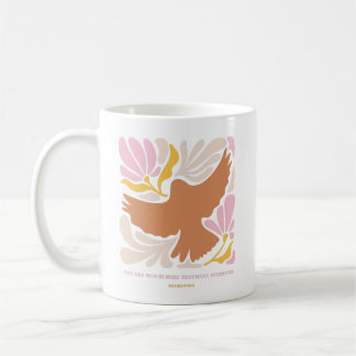 Zitat der Schrift Neutral Boho Christlich JW Art Kaffeetasse