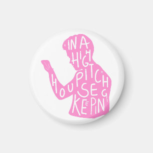 Zitat der Silhouette in Pastellrosa Magnet