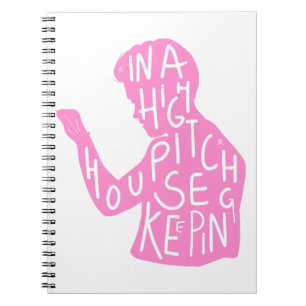 Zitat der Silhouette in Pastellrosa Notizblock