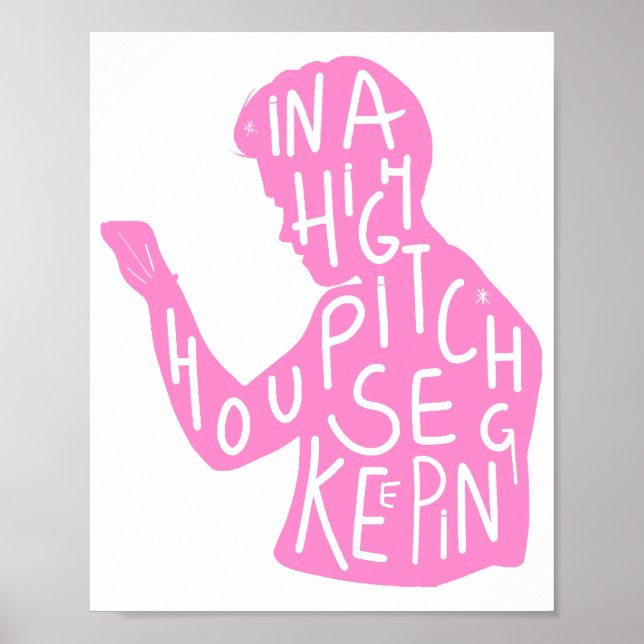 Zitat der Silhouette in Pastellrosa Poster (Vorne)