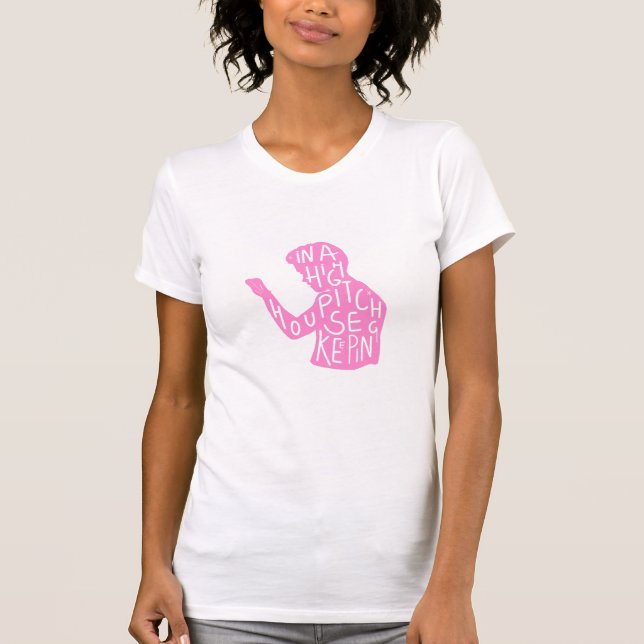 Zitat der Silhouette in Pastellrosa T-Shirt (Vorderseite)