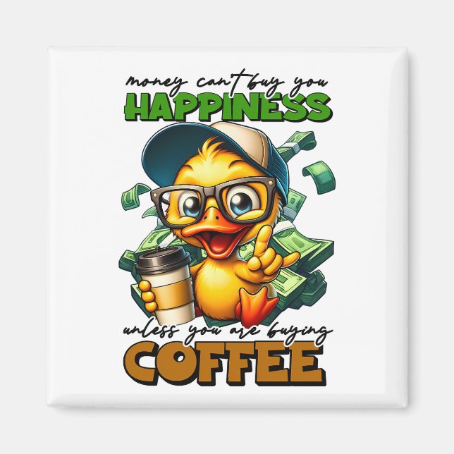 Zitat der Sonnendusche mit Brillen-Coffee-Caption Magnet (Vorne)