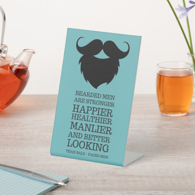 Zitat der sonnigen bärtigen Männer Sockelschild (In SItu)