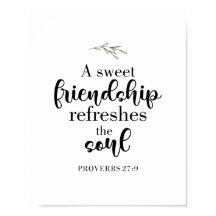Zitat der "Sweet Friendship Bible Verse Hand Lette