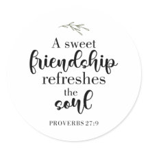 Zitat der "Sweet Friendship Bible Verse Hand Lette