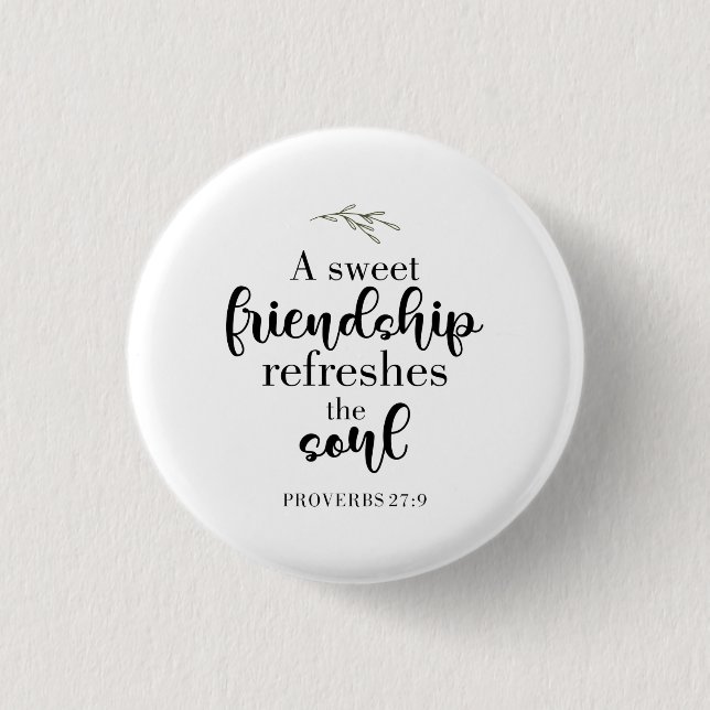 Zitat der "Sweet Friendship Bible Verse Hand Letti Button (Vorderseite)