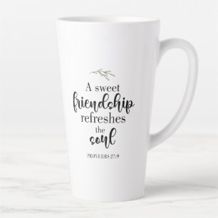 Zitat der "Sweet Friendship Bible Verse Hand Letti Milchtasse