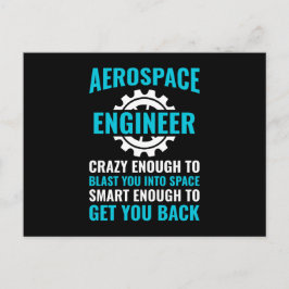 Zitat des "Funny Aerospace Engineer" Postkarte