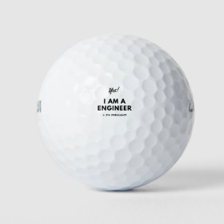 Zitat des "Funny Black & White Engineers" Golfball