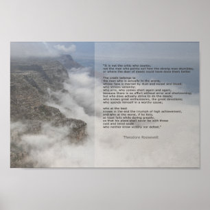 Zitat des inspirierenden Mannes in der Arena Roose Poster