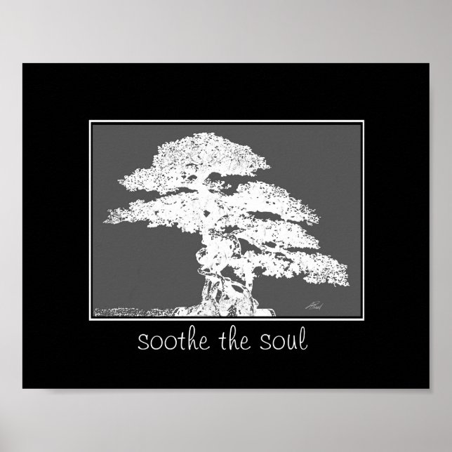 Zitat des Soul-Bonsai-Baumposters Poster (Vorne)